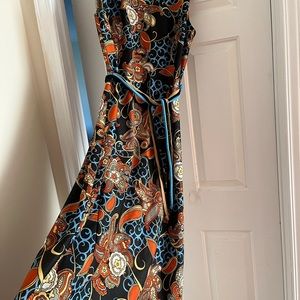 Vintage Gilman Montreal sleeveless maxi printed dress